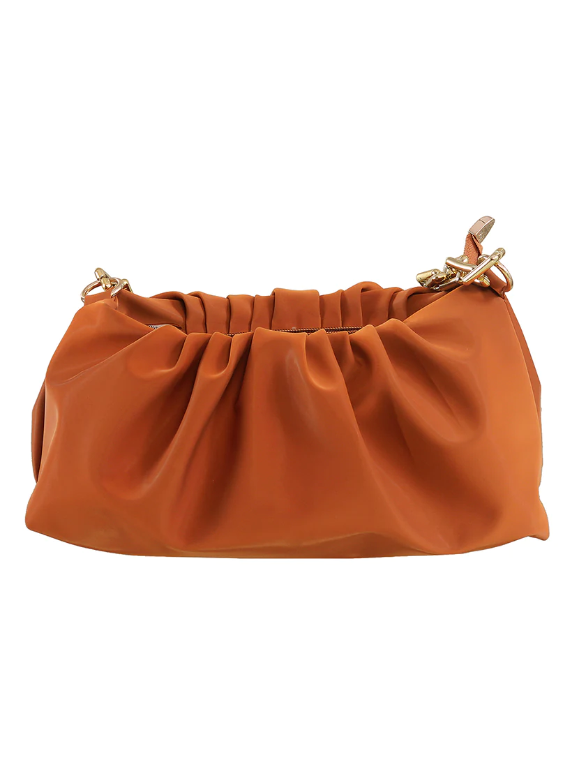 Tan Leatherette (Pu) Regular Handbag