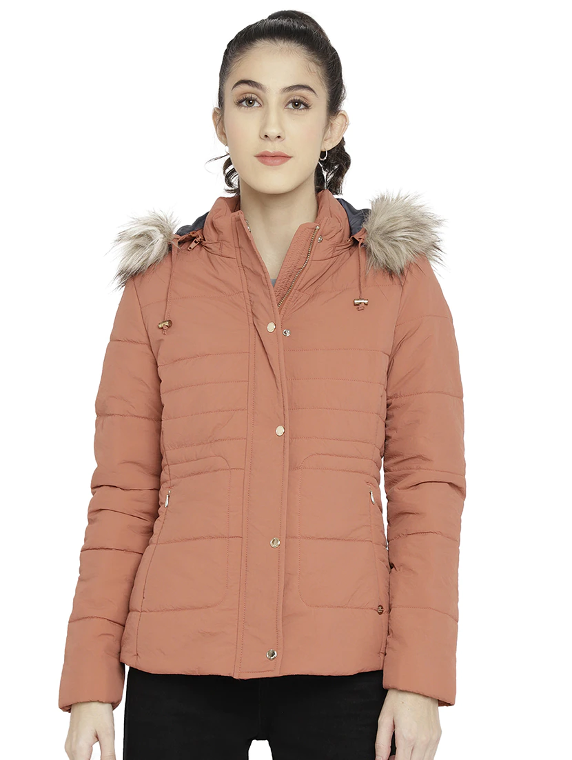 Hooded Neck Quilted Jacket